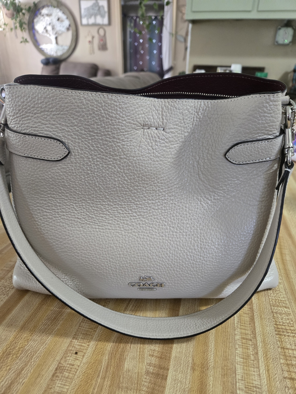 COACH Pebbled Leather Shoulder Bag